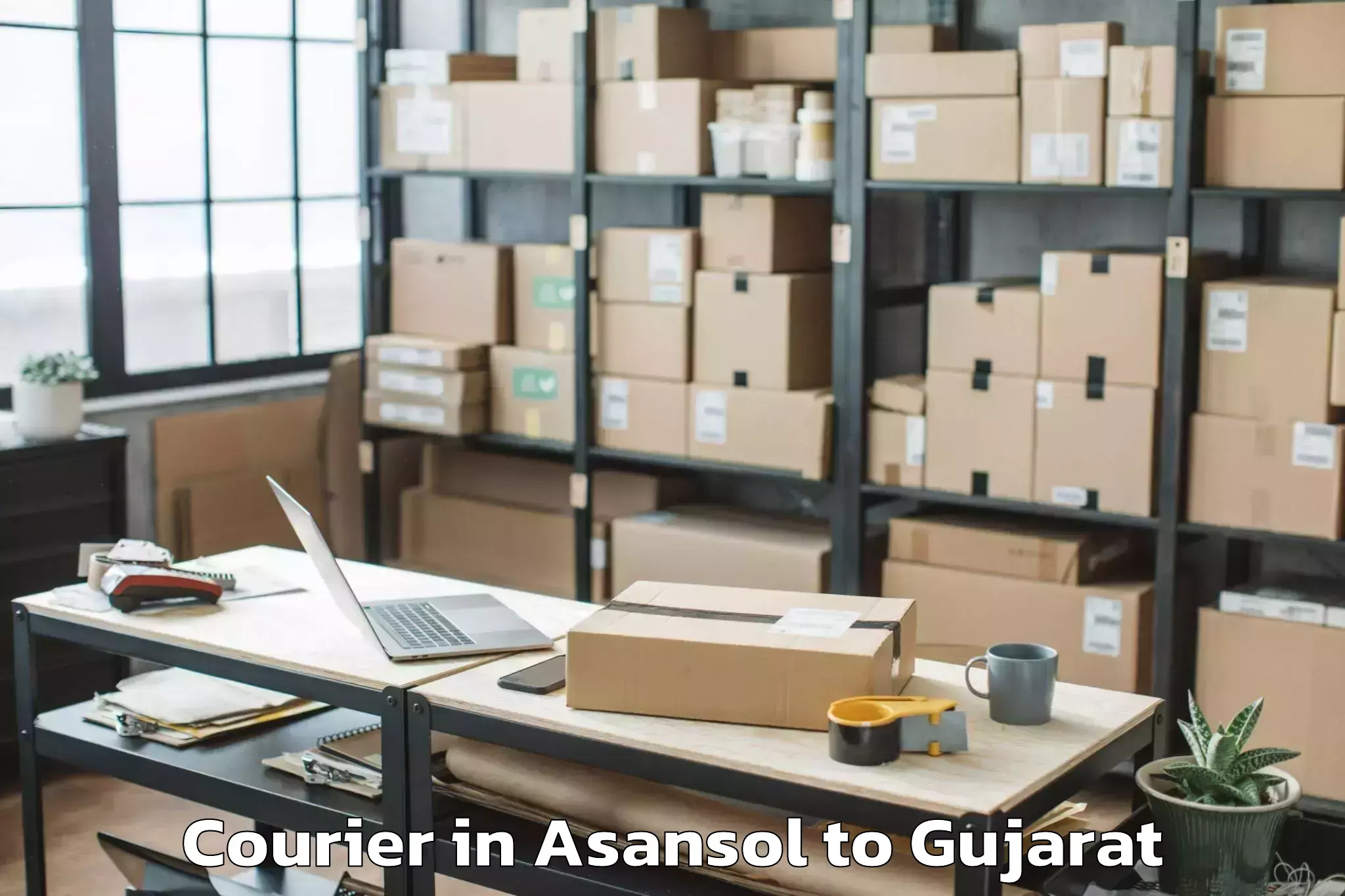 Asansol to Wankaner Courier Booking